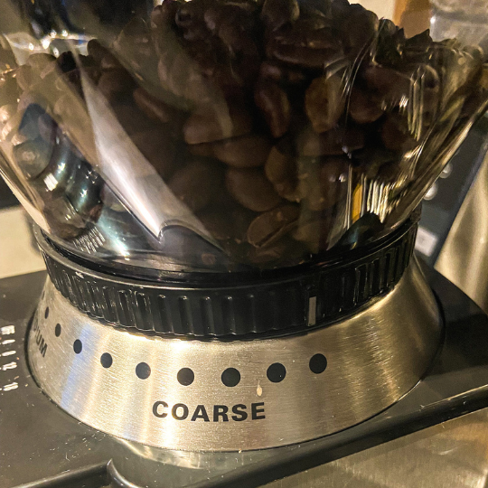 coarse setting in grinder